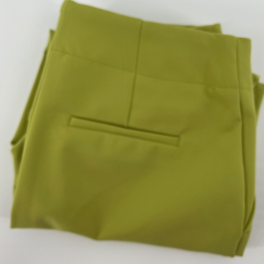 Rachel Zoe Womens Lime Green Pintuck Dress Pants Size 2 P17-544